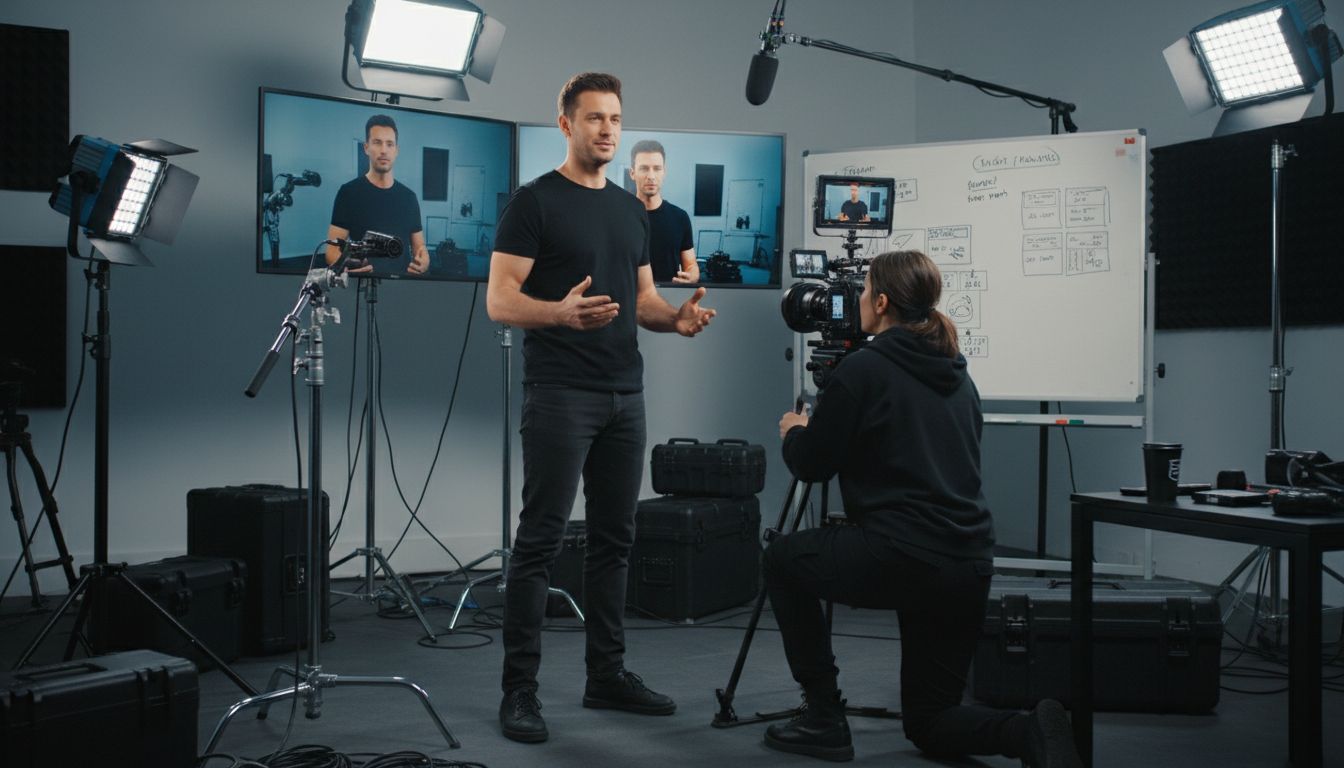 Filming a short professional social video