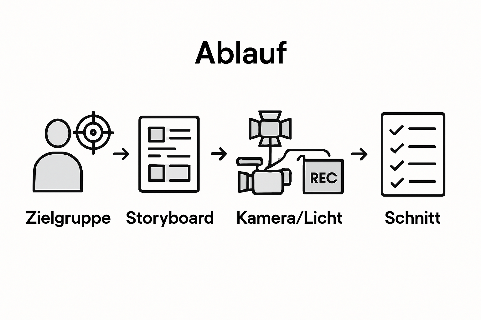 Infografik: Die fünf wichtigsten Schritte zur Erstellung eines Produktvideos