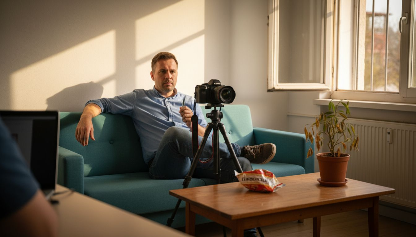 Mitarbeiter im Rahmen eines internen Unternehmensvideos interviewt