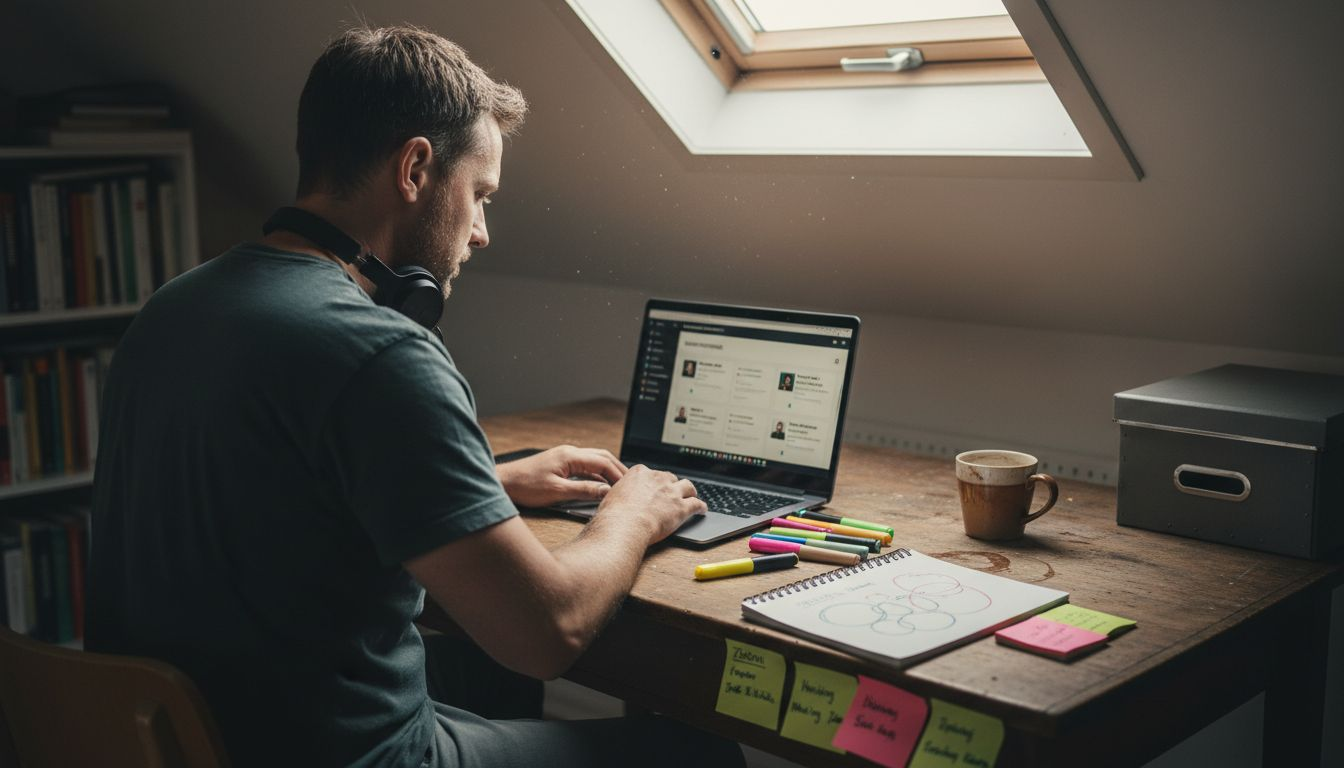 Ein Manager analysiert relevante Suchbegriffe und entwickelt Zielgruppenprofile, um die optimale Ansprache für die Marketingstrategie zu finden.