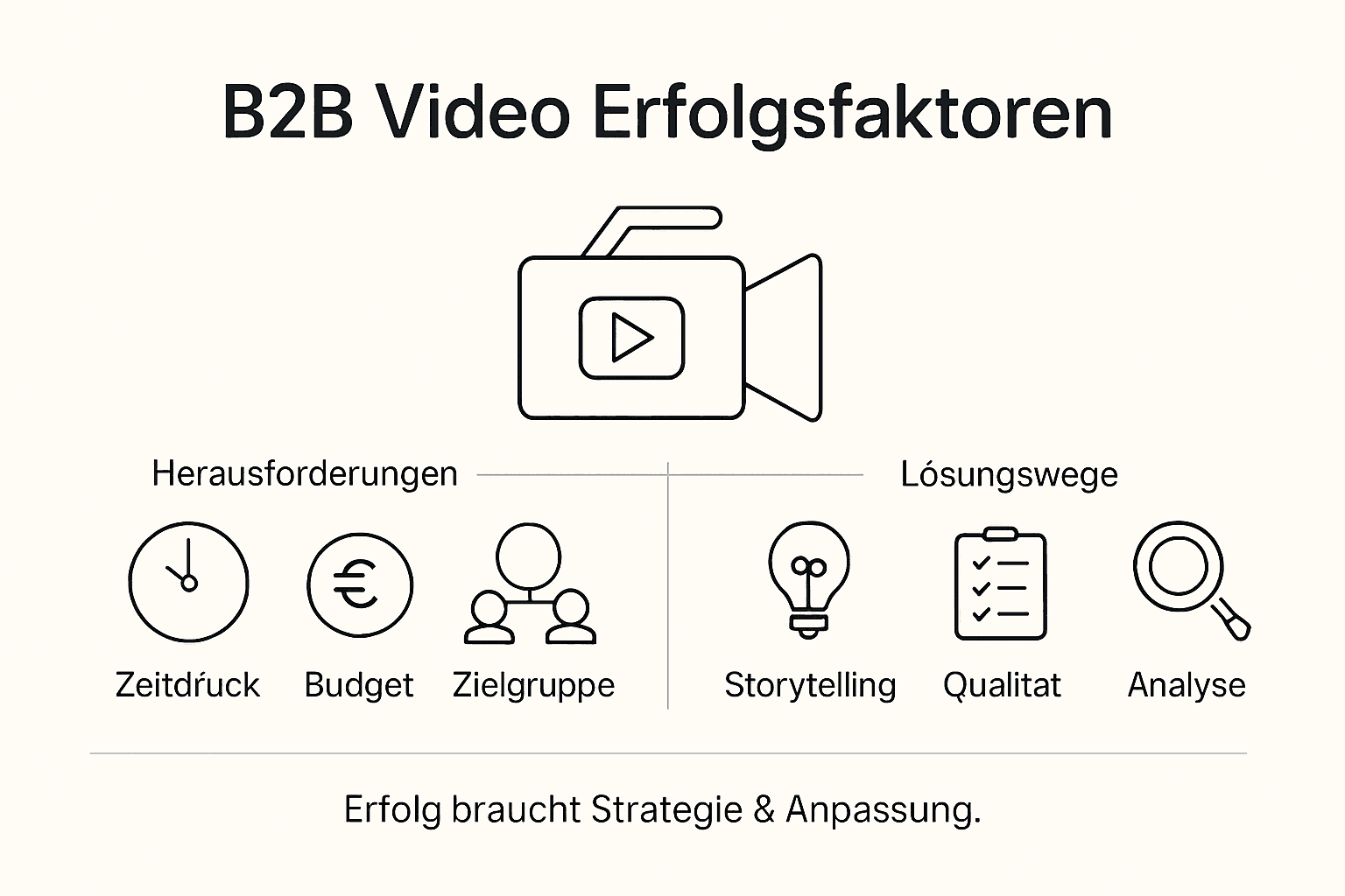 In dieser Infografik erfahren Sie, worauf es bei erfolgreichen B2B-Videos wirklich ankommt.