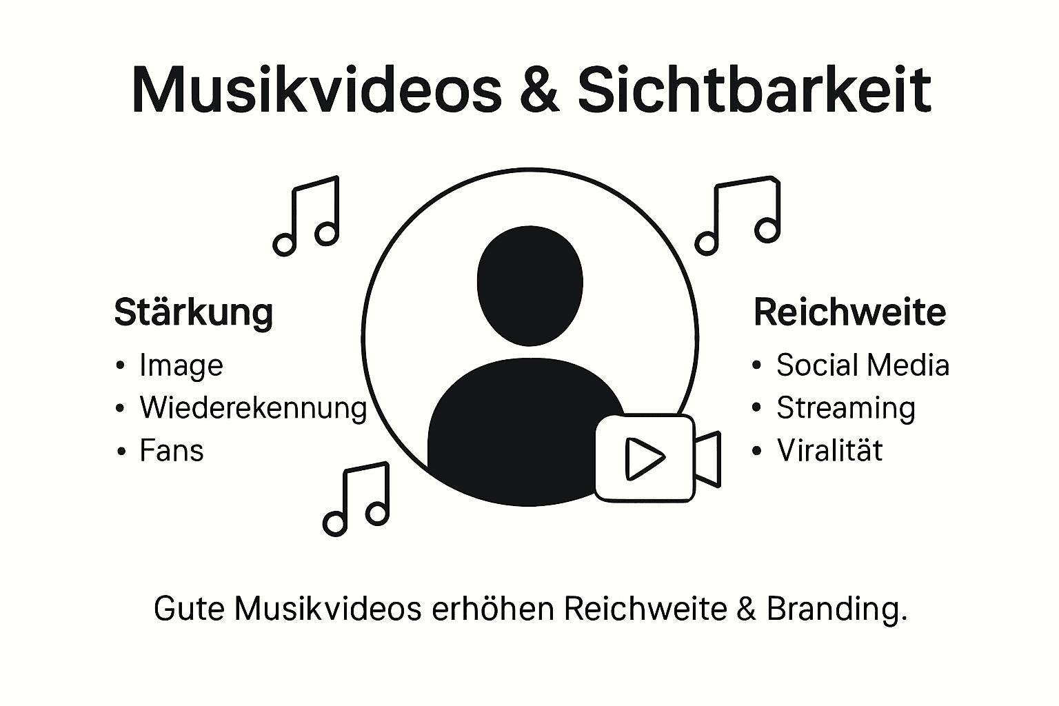 Infografik veranschaulicht, wie sichtbar Musikvideos wirklich sind
