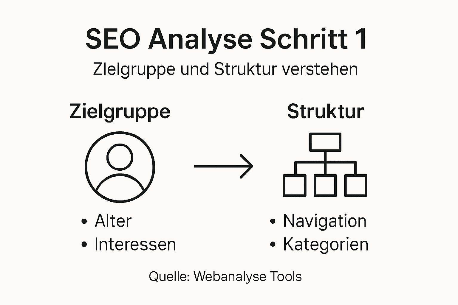 Infografik: Zielgruppenanalyse und Aufbau einer effektiven SEO-Strategie