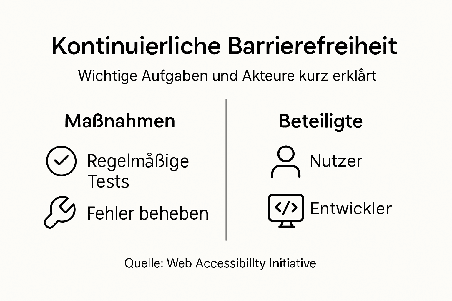 Übersicht: Aufgabenverteilung und Verantwortlichkeiten im Bereich Barrierefreiheit