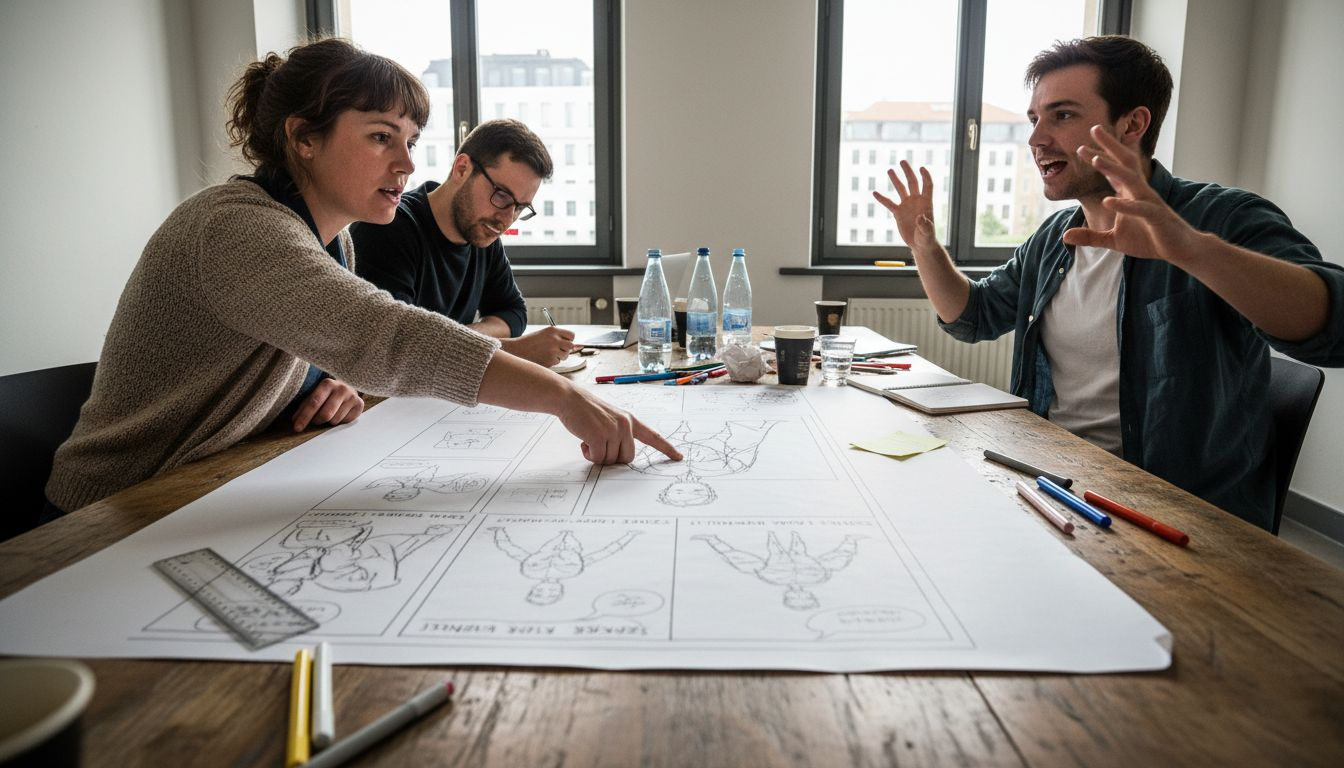 Unser Team entwickelt aktuell das Konzept und Storyboard für den kommenden Videodreh.