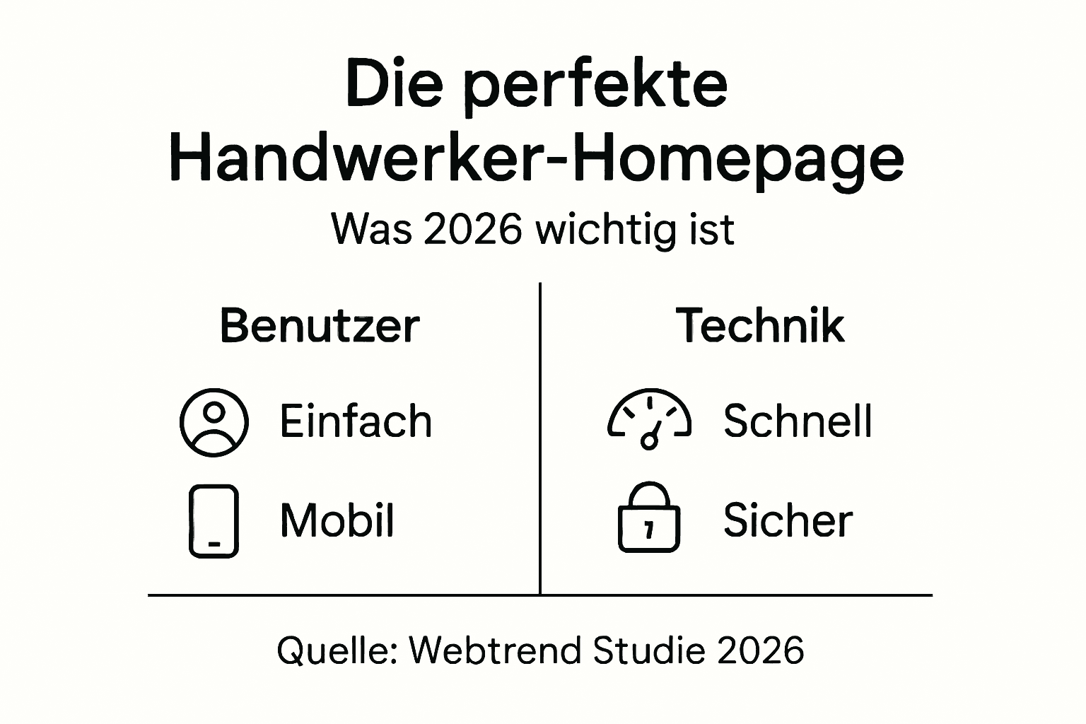 Infografik: Was eine zeitgemäße Handwerks-Website auszeichnet
