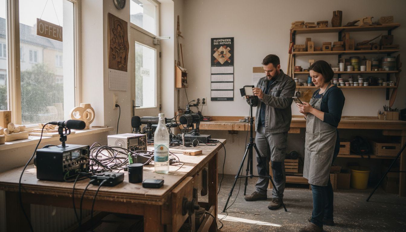 Filmteam dreht in der Werkstatt