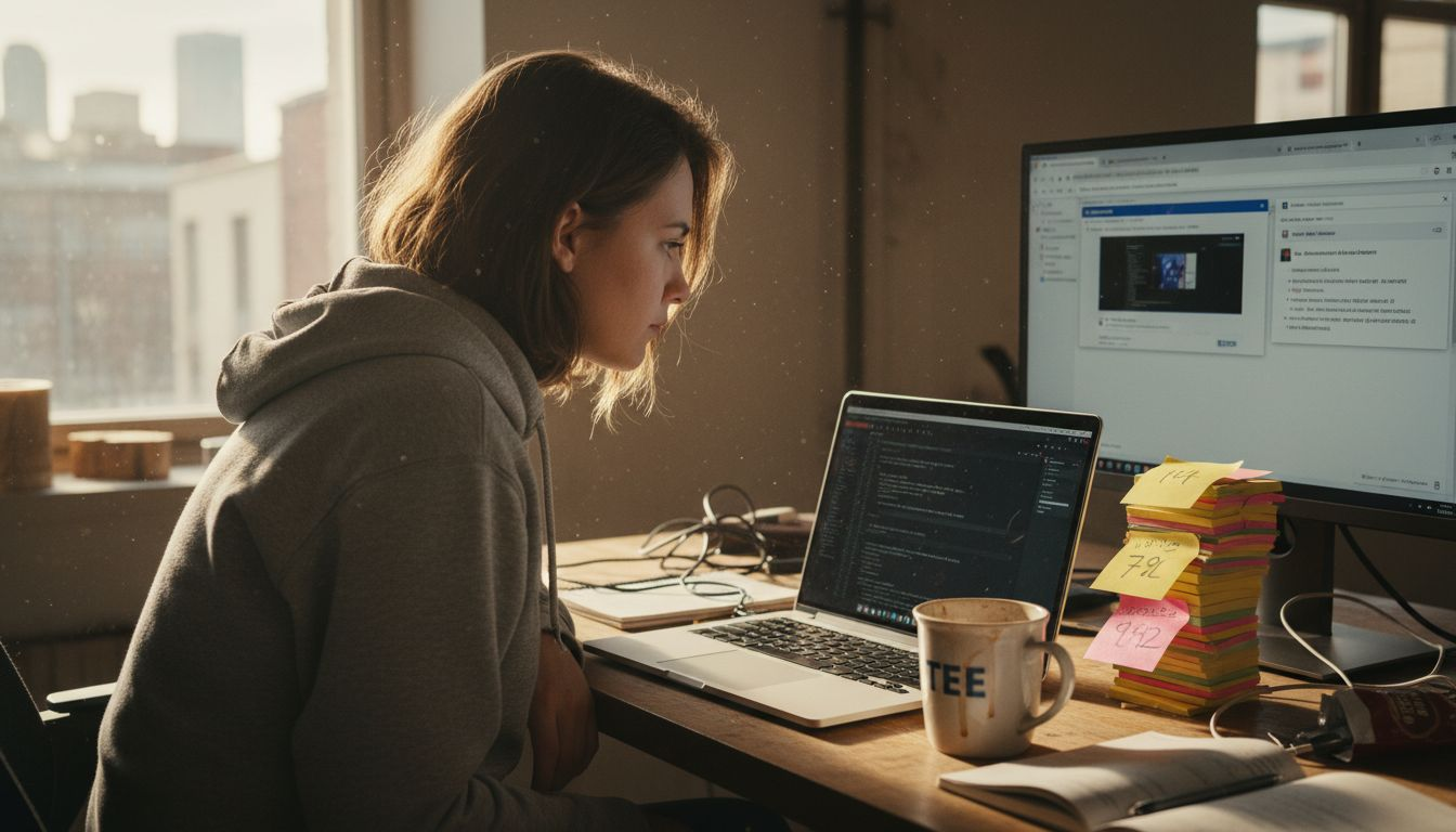 Ein Webentwickler wirft einen genauen Blick auf den Quellcode einer Website.