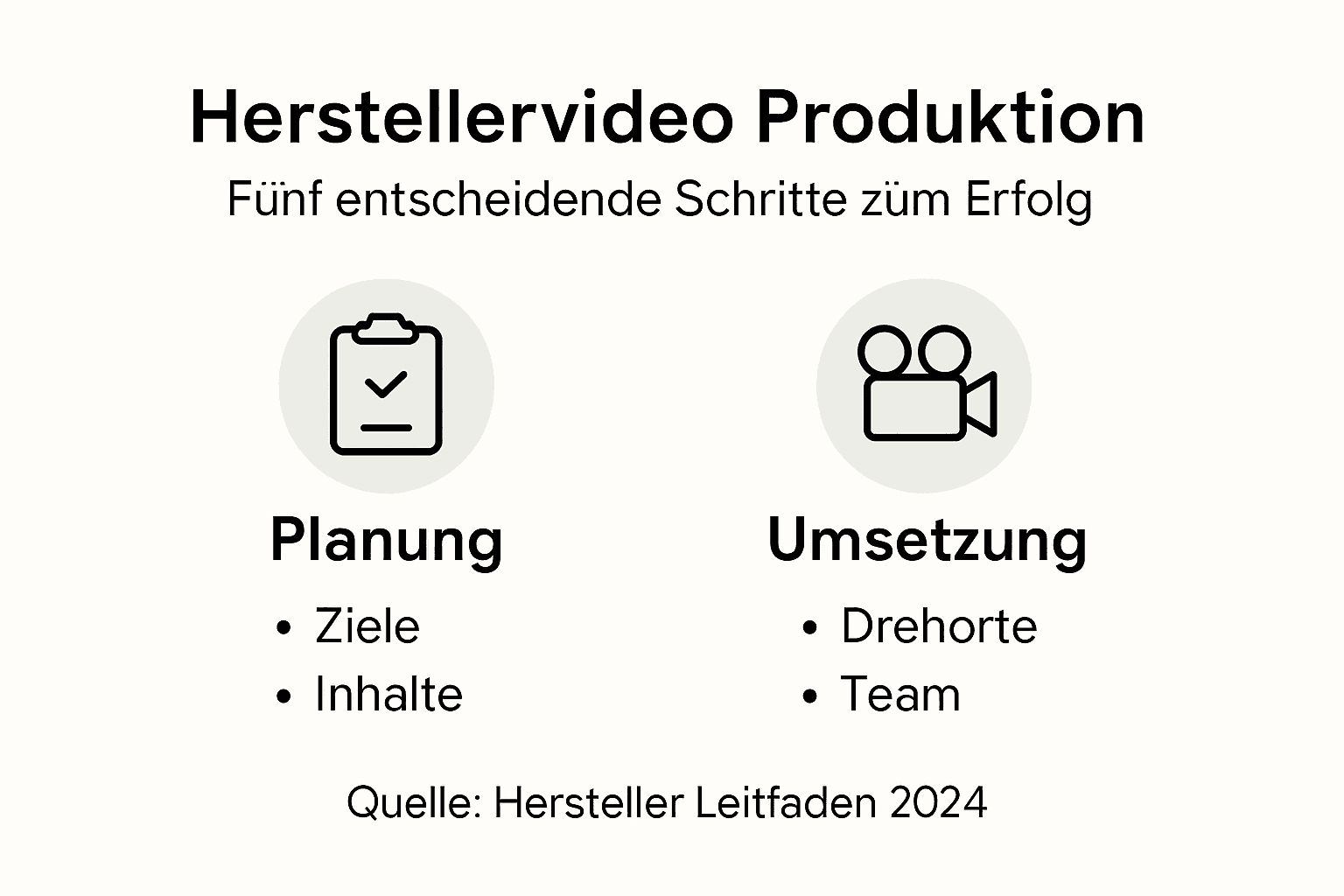 Übersicht: Die wichtigsten Schritte der Videoproduktion für Industrieunternehmen