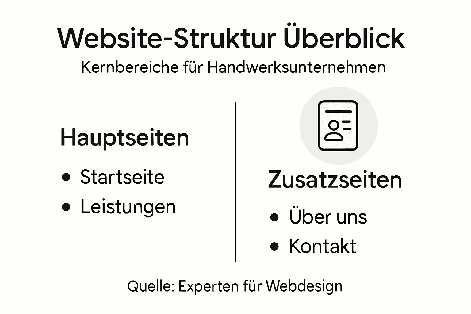 Übersicht: So sollte die ideale Website-Struktur für Handwerksbetriebe aussehen (Infografik)