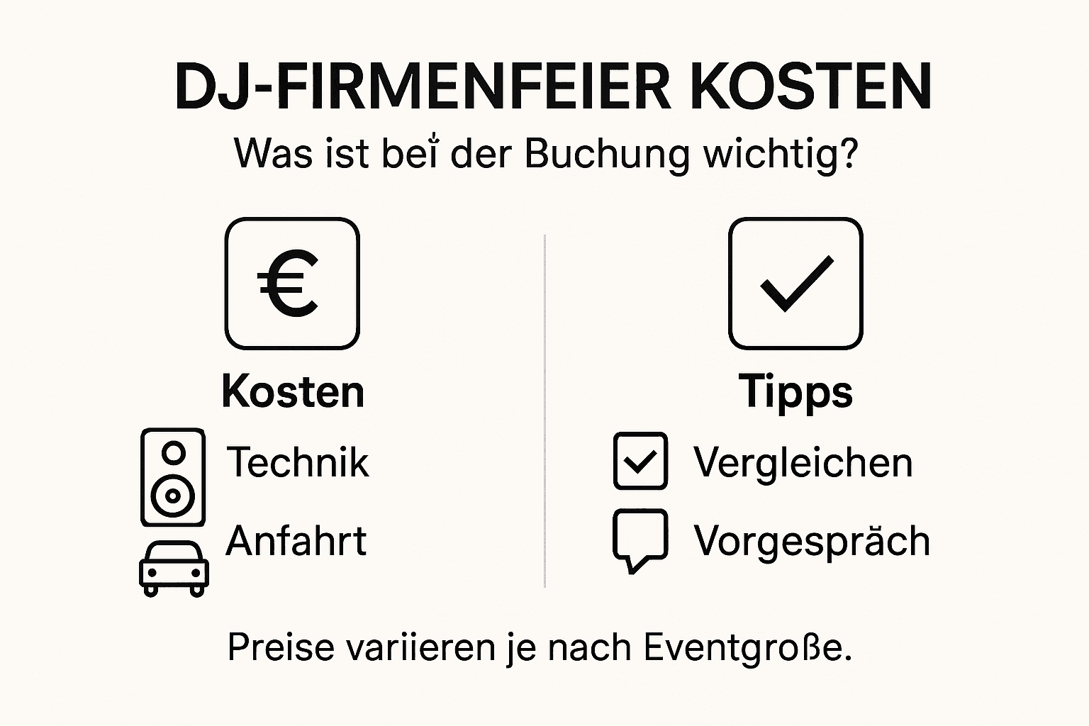 Übersicht: Was kostet ein DJ für die Firmenfeier? Spartipps und Empfehlungen für die perfekte Veranstaltung