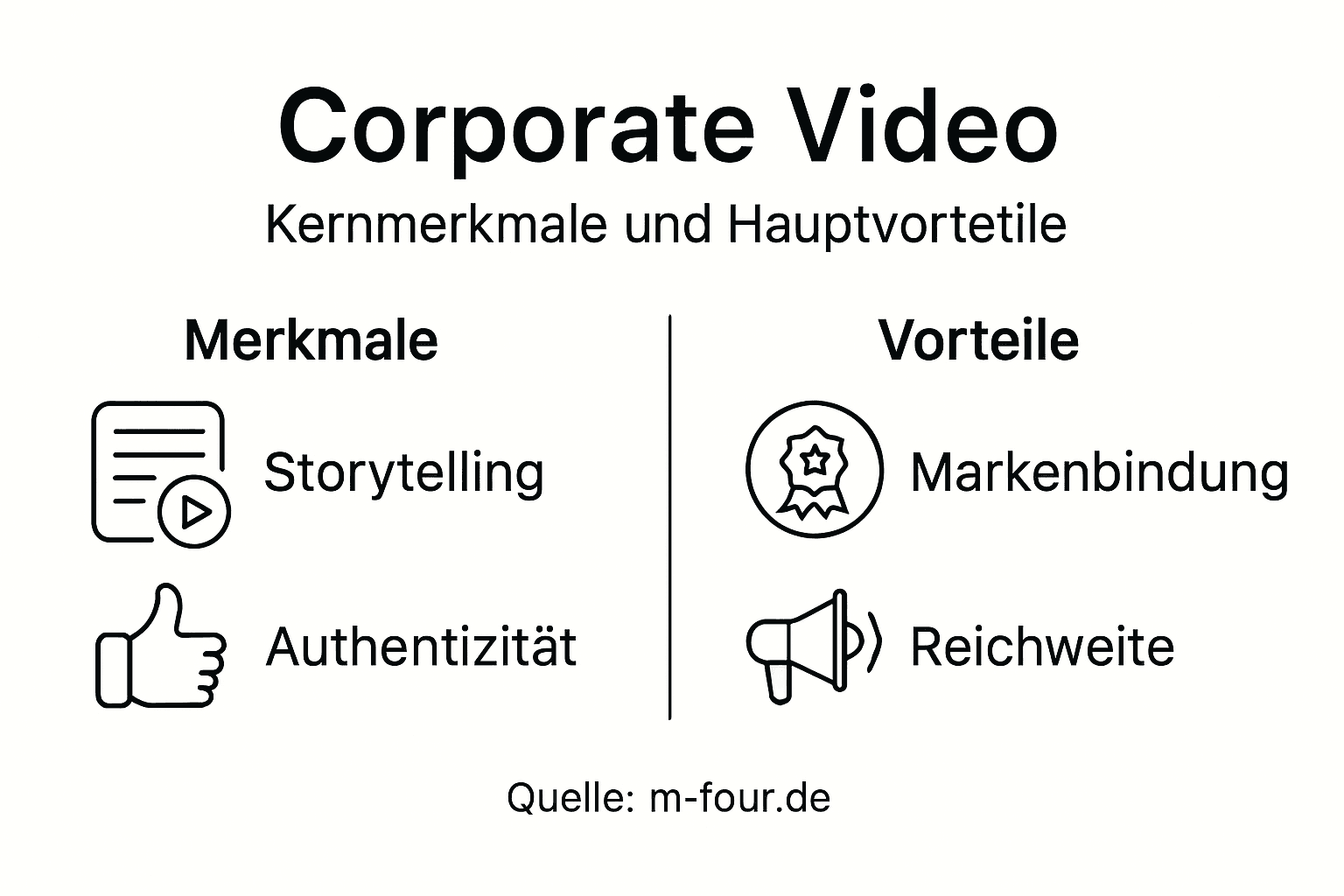 Infografik: Was zeichnet Unternehmensvideos aus und welche Vorteile bieten sie?