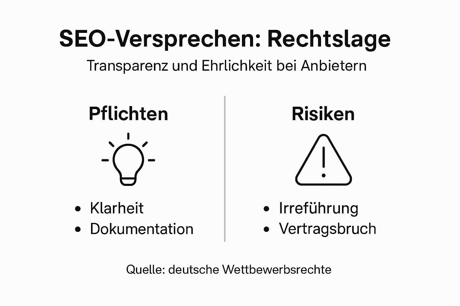 Übersicht: Rechtliche Pflichten und Risiken für SEO-Dienstleister