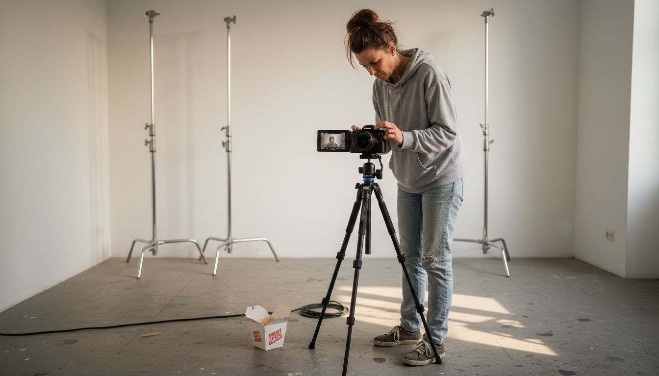 Reduziertes Setup für Musikvideos im Studio – alles, was man für einen modernen und klaren Videodreh braucht.