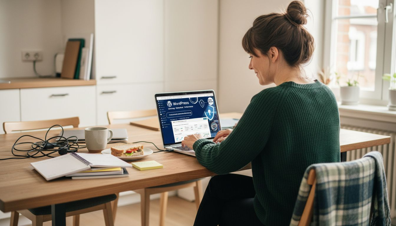 Eine Frau arbeitet am Laptop und setzt dabei KI-Anwendungen ein.