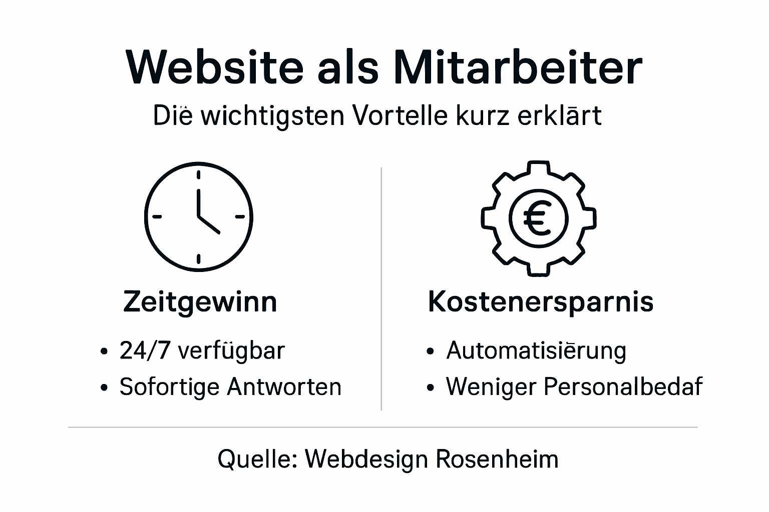 Infografik: Warum eine Website als digitaler Mitarbeiter unverzichtbar ist