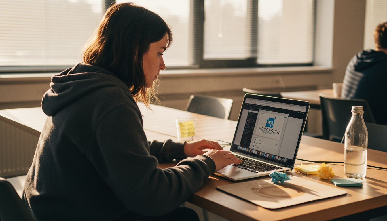Ein Webdesigner meldet sich im Hosting-Backend an, um die Einstellungen seiner Webseite zu verwalten.