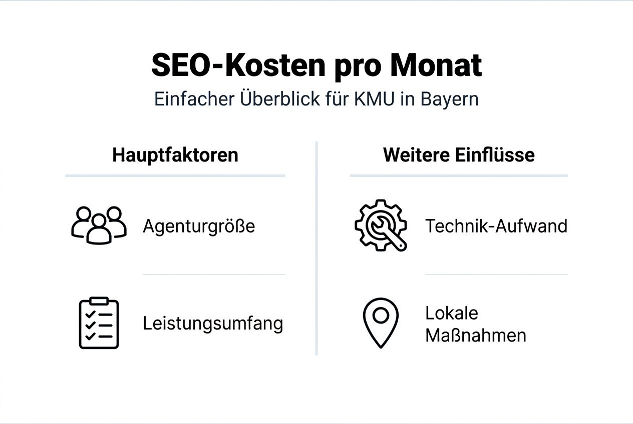 Übersicht: Welche Faktoren beeinflussen die monatlichen Ausgaben für SEO?