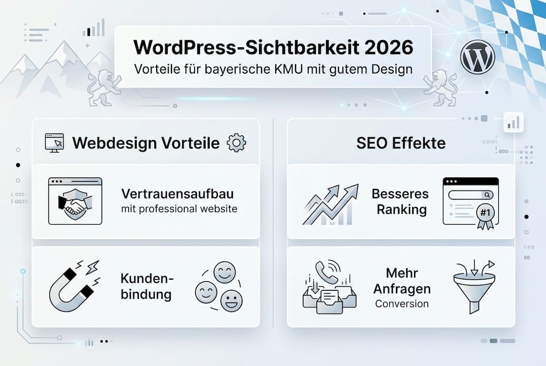 Grafik: So steigern kleine und mittlere Unternehmen ihre Online-Präsenz durch professionelles Webdesign