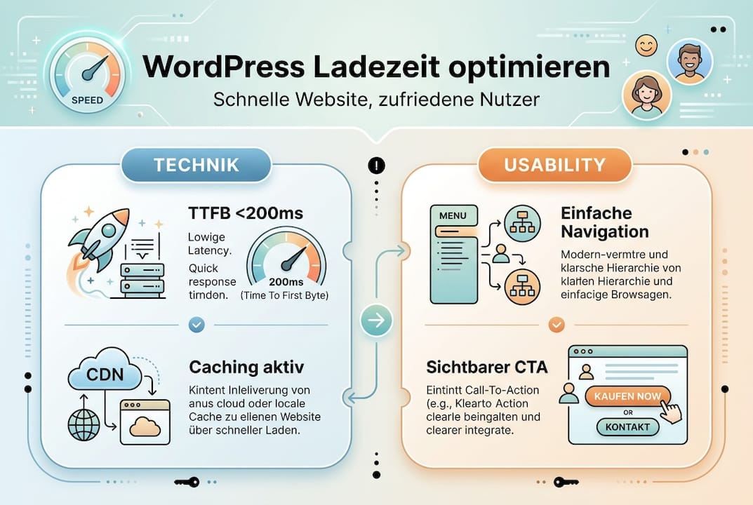 Infografik: WordPress – Schnelligkeit und Benutzerfreundlichkeit im Überblick