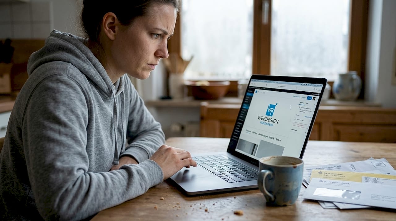 Ein Nutzer schaut sich die Menü-Einstellungen seiner WordPress-Website an.