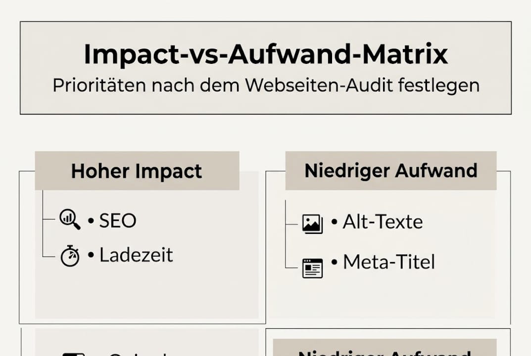 Die Infografik veranschaulicht die Gegenüberstellung von Nutzen und Aufwand.