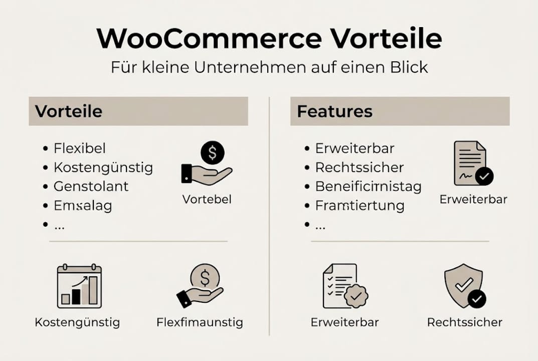Infografik: Die wichtigsten Vorteile von WooCommerce für kleine und mittlere Unternehmen