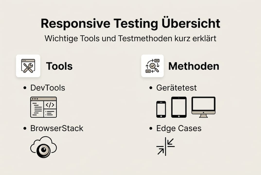 Übersichtliche Infografik: Die wichtigsten Tools und Methoden auf einen Blick