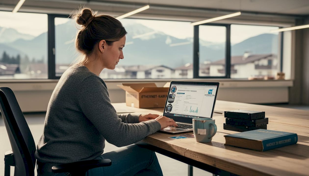 Der Webadministrator behält Sicherheitsmeldungen im Arbeitsbereich stets im Blick.