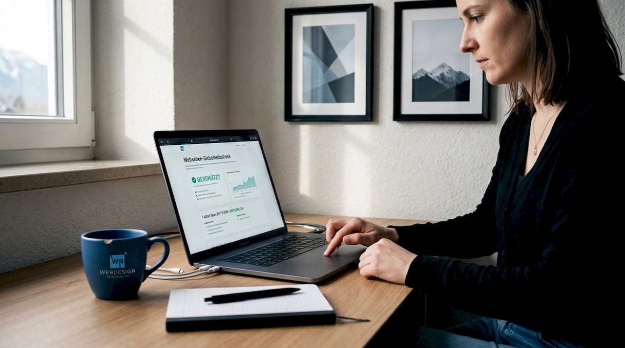 Ein Web-Experte überprüft die Sicherheit einer WordPress-Website.