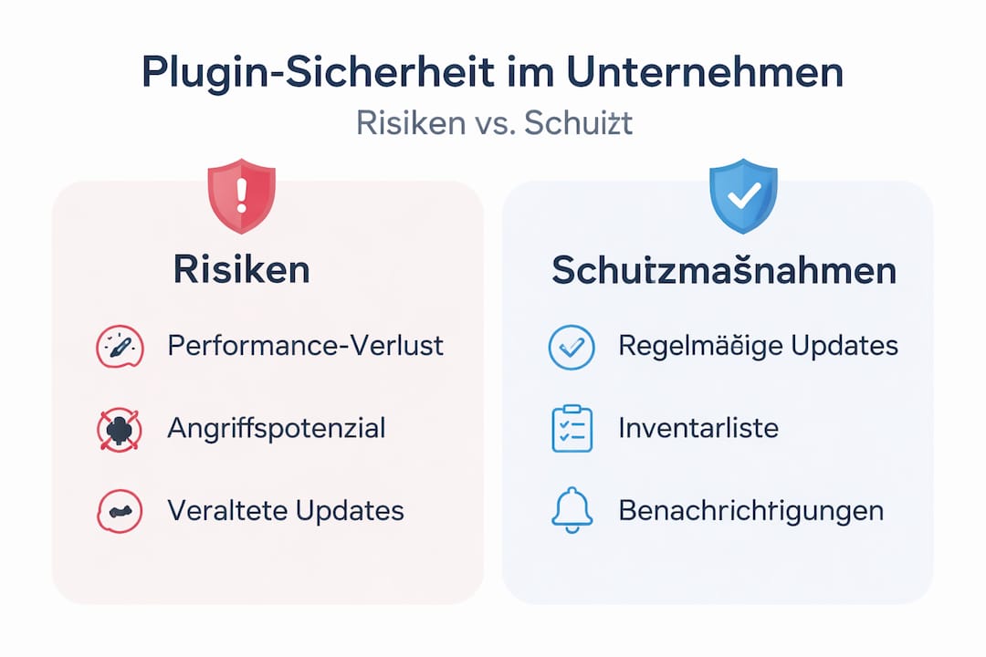 Infografik: Risiken von Plugins und wie man sich davor schützt