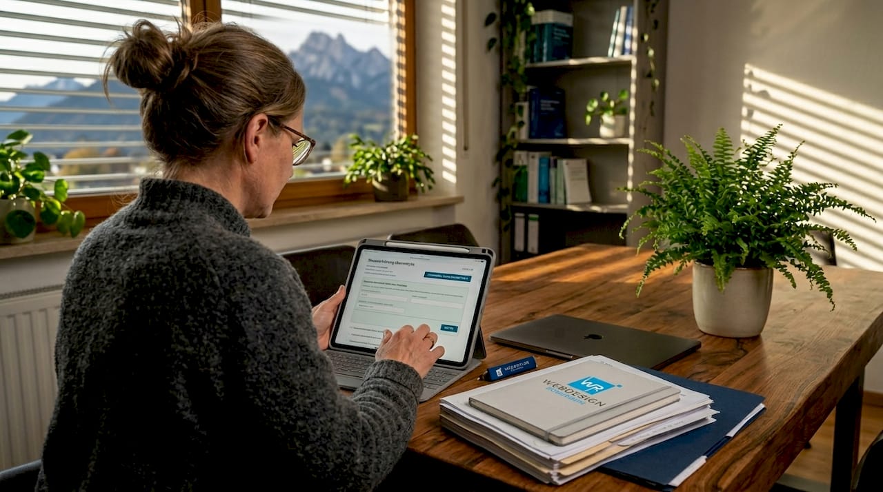 Der Berater reicht das Online-Formular im Arbeitsbereich ein.