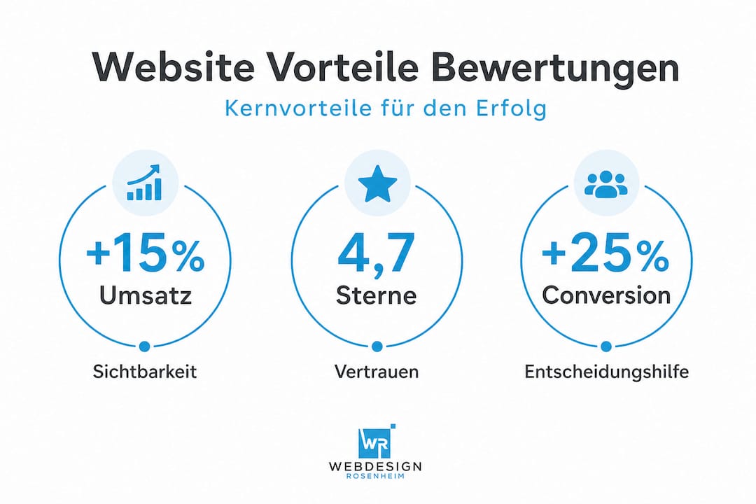 Übersichtliche Infografik: Zahlen und Fakten zu den Vorteilen von Bewertungen