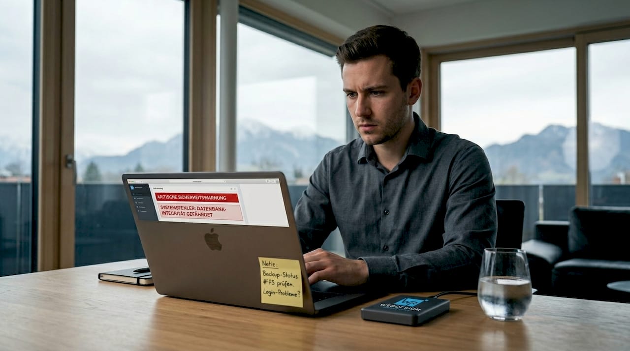 Nach einem Cyberangriff nimmt ein IT-Spezialist die eingegangenen Warnmeldungen genau unter die Lupe.
