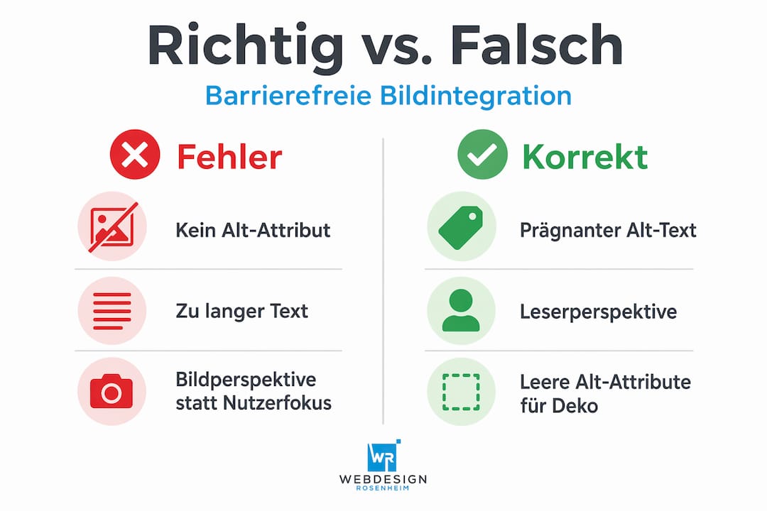 Infografik: Häufige Fehler und wie man Bilder richtig einsetzt