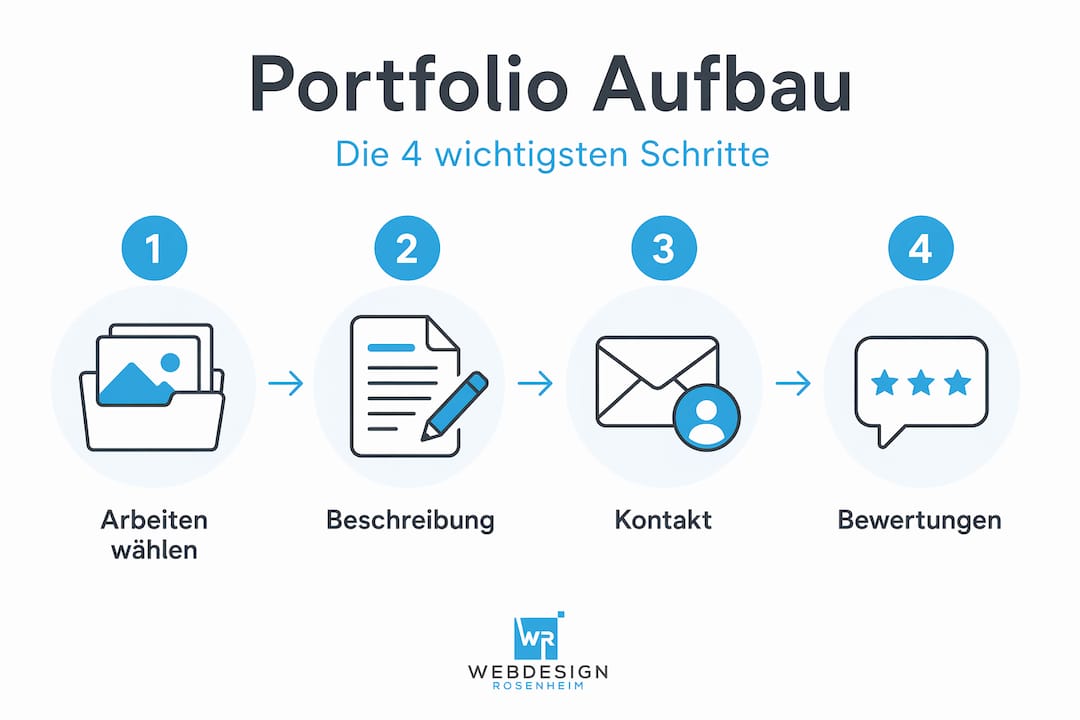 Schritt-für-Schritt-Infografik: So erstellen Sie Ihre eigene Portfolio-Website