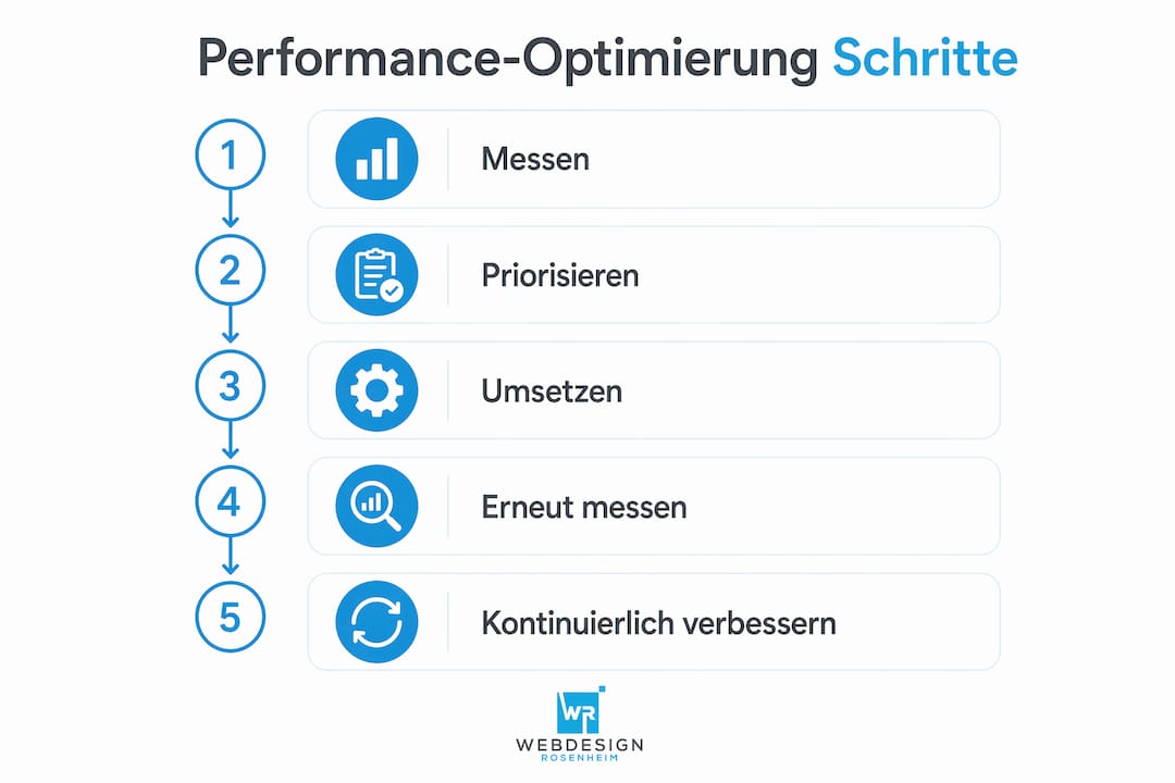 Übersicht: Fünf Schritte für eine effektive Performance-Optimierung