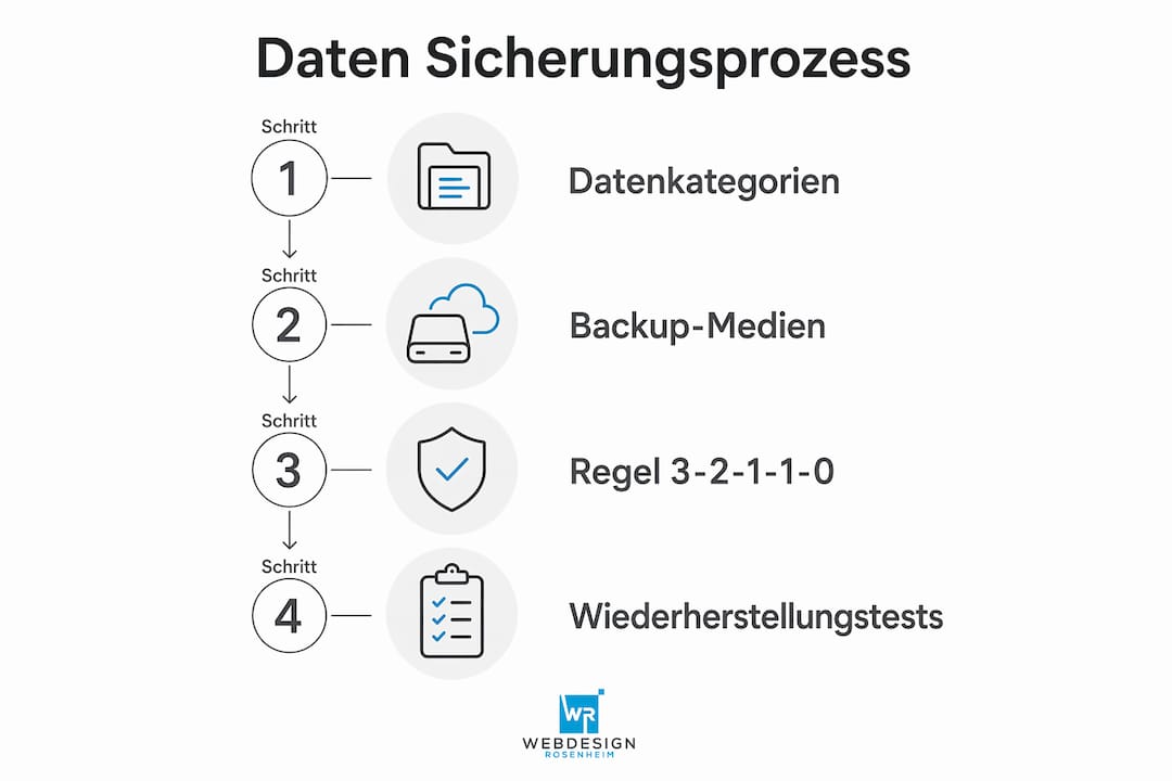 Grafische Übersicht: So läuft die Datensicherung im Unternehmen ab