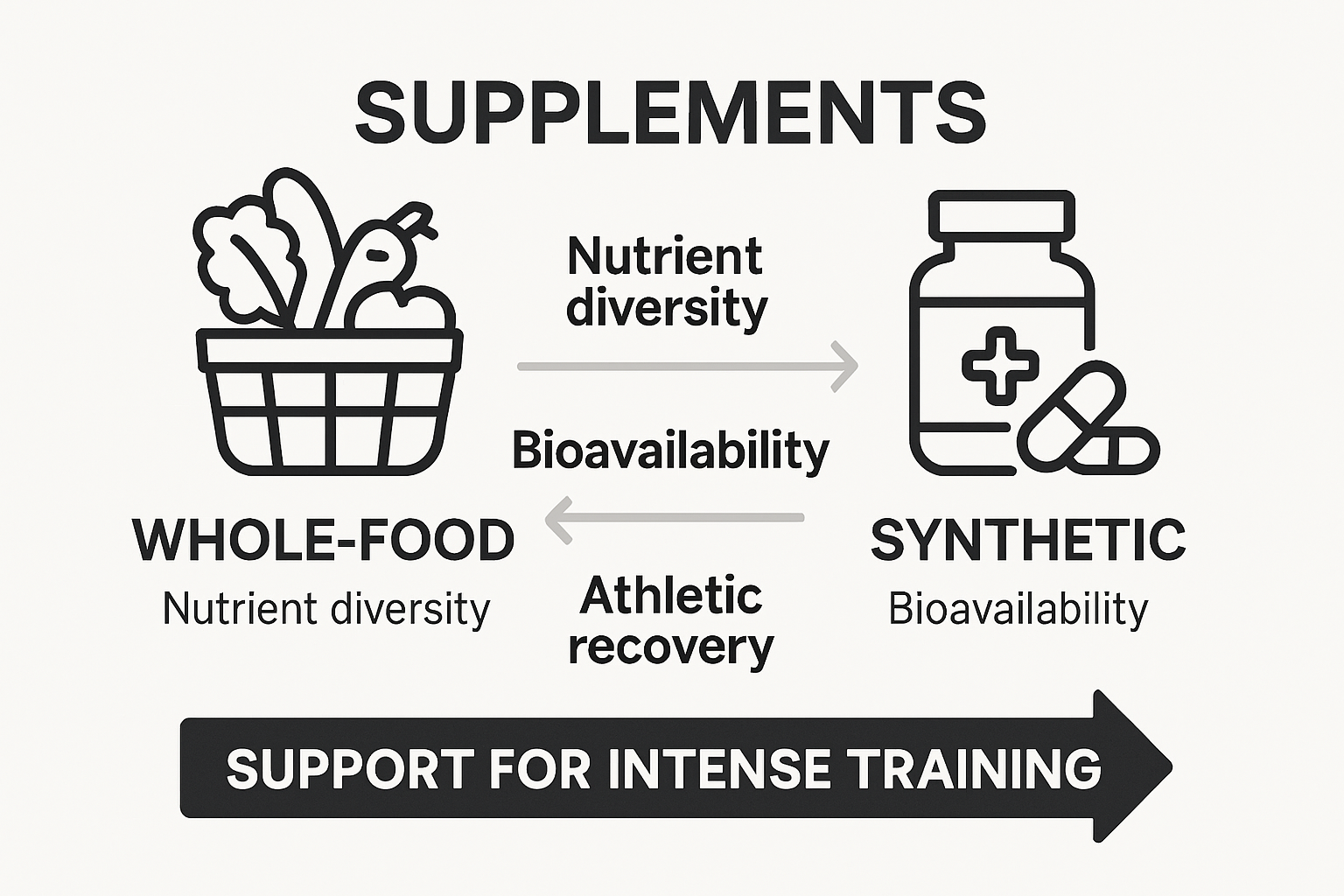 Infographic of whole-food vs. synthetic supplement benefits