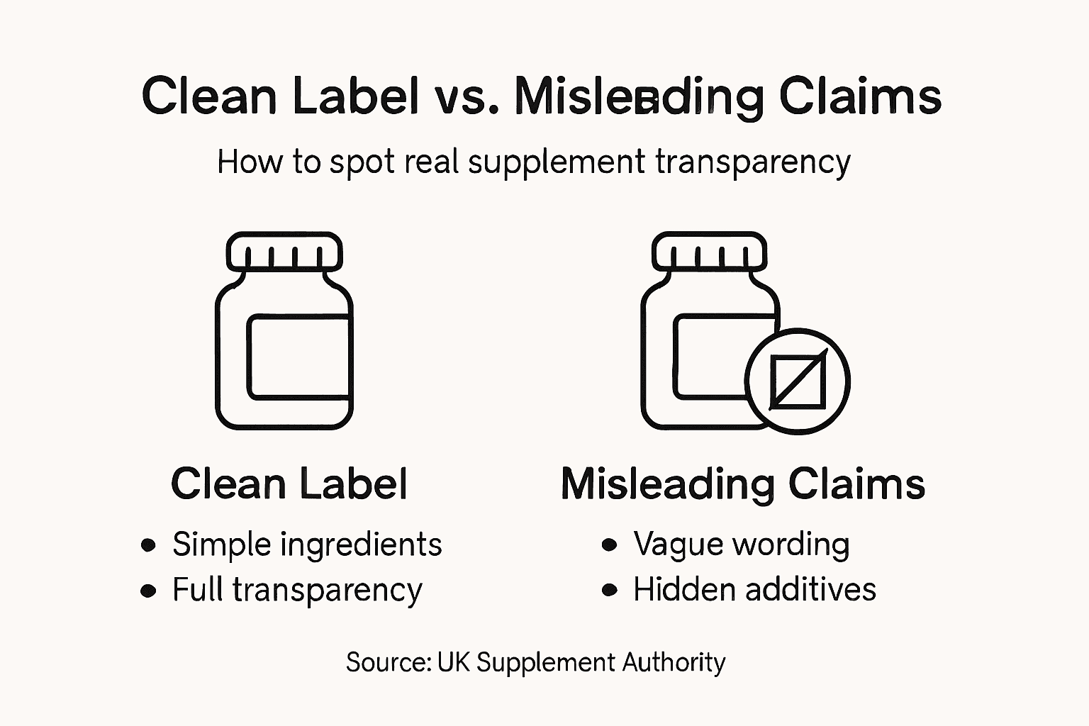 Infographic on clean label versus misleading claims