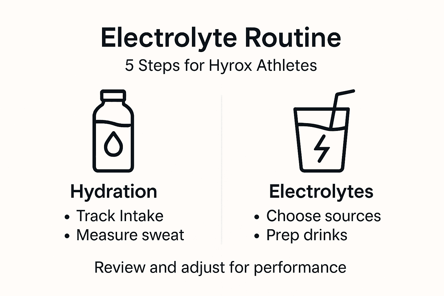 Infographic of female athlete electrolyte workflow