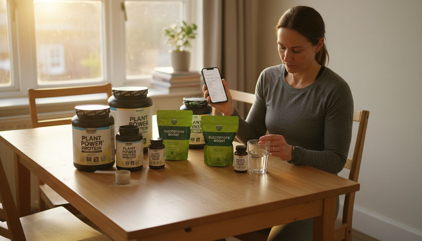 Selection of non-GMO supplements on table