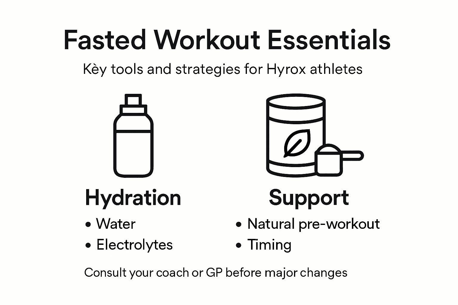 Infographic on fasted workout essentials and tips
