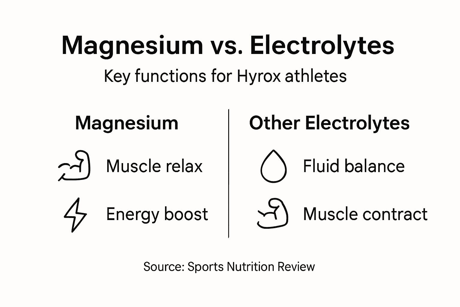 Infographic comparing magnesium and electrolytes