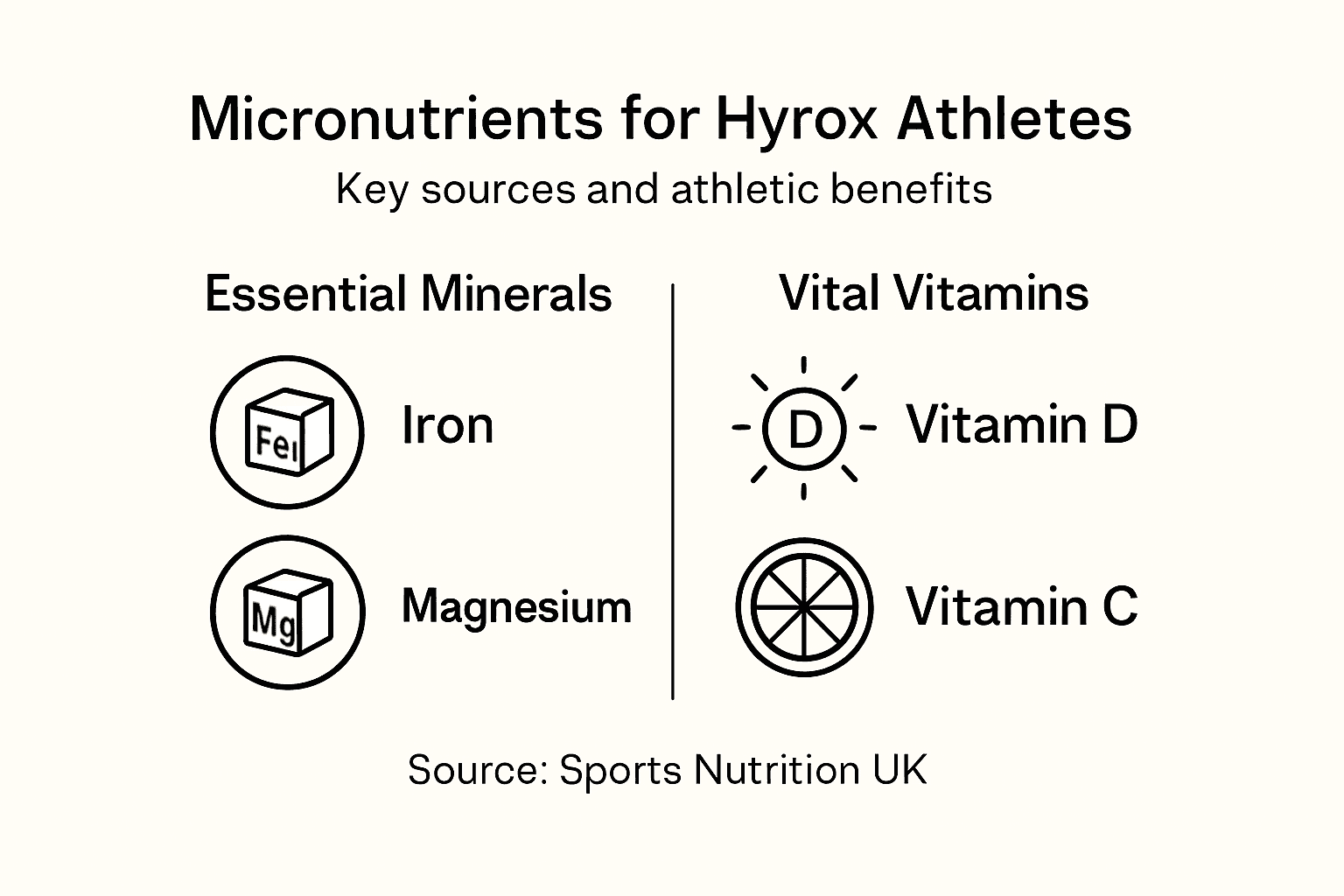 Infographic showing micronutrient sources and function