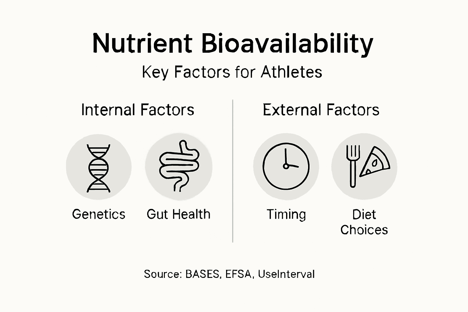 Infographic showing nutrient bioavailability factors