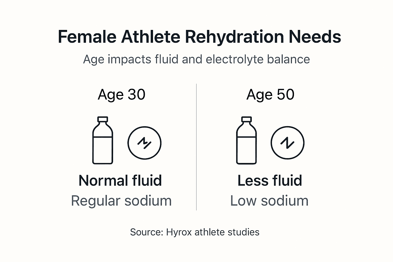 Infographic comparing athlete rehydration needs