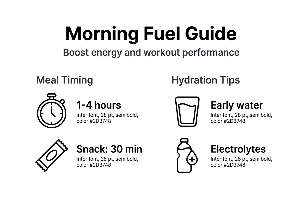 Infographic fueling morning exercise energy