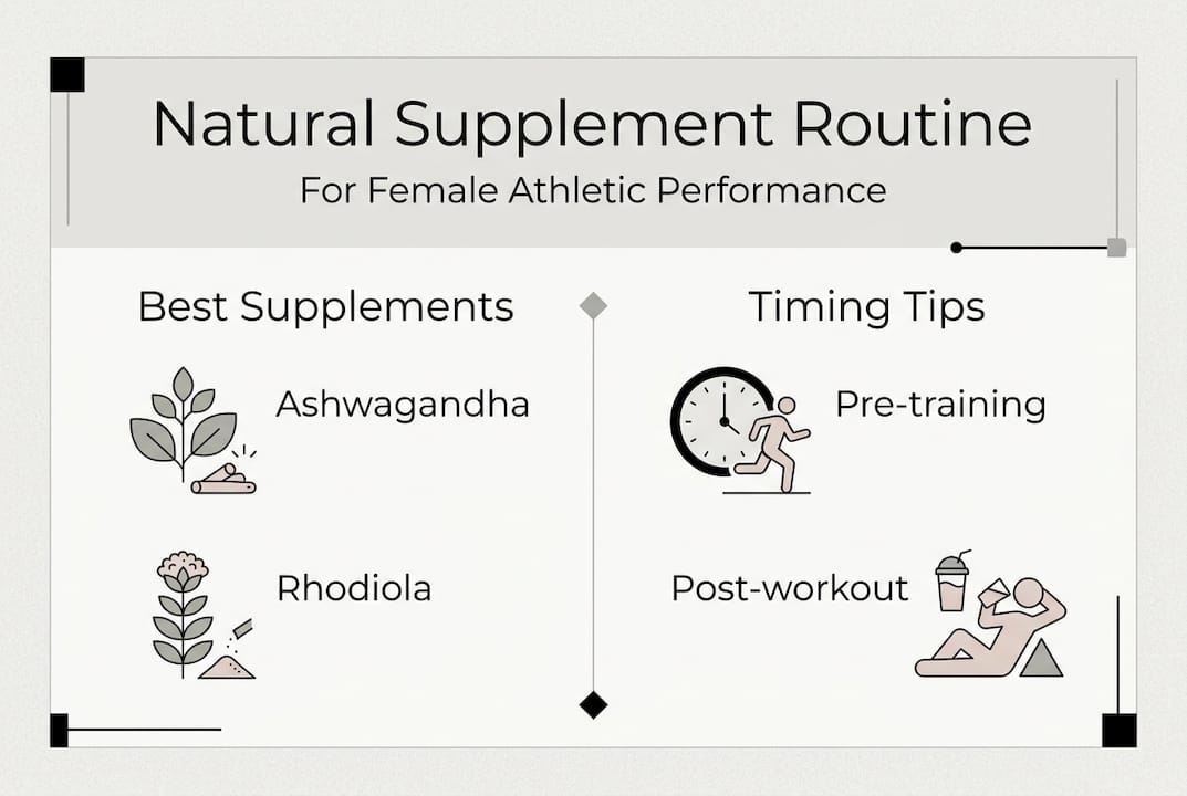 Infographic showing natural supplement routine highlights