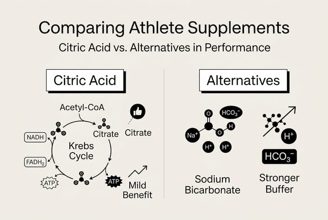 Infographic comparing citric acid and alternatives